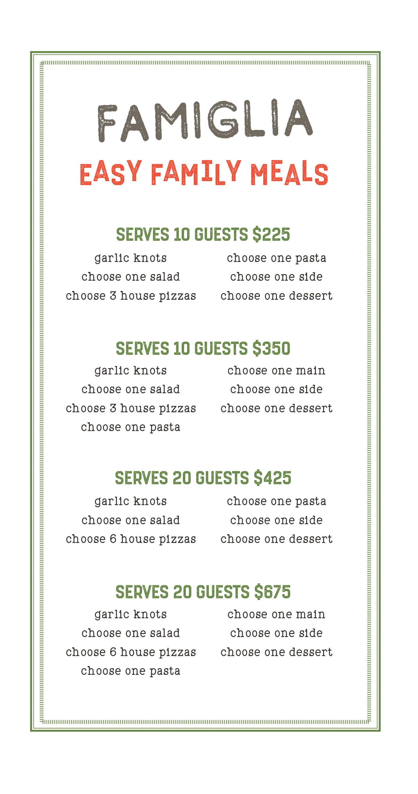 Catering Menu Panel 3