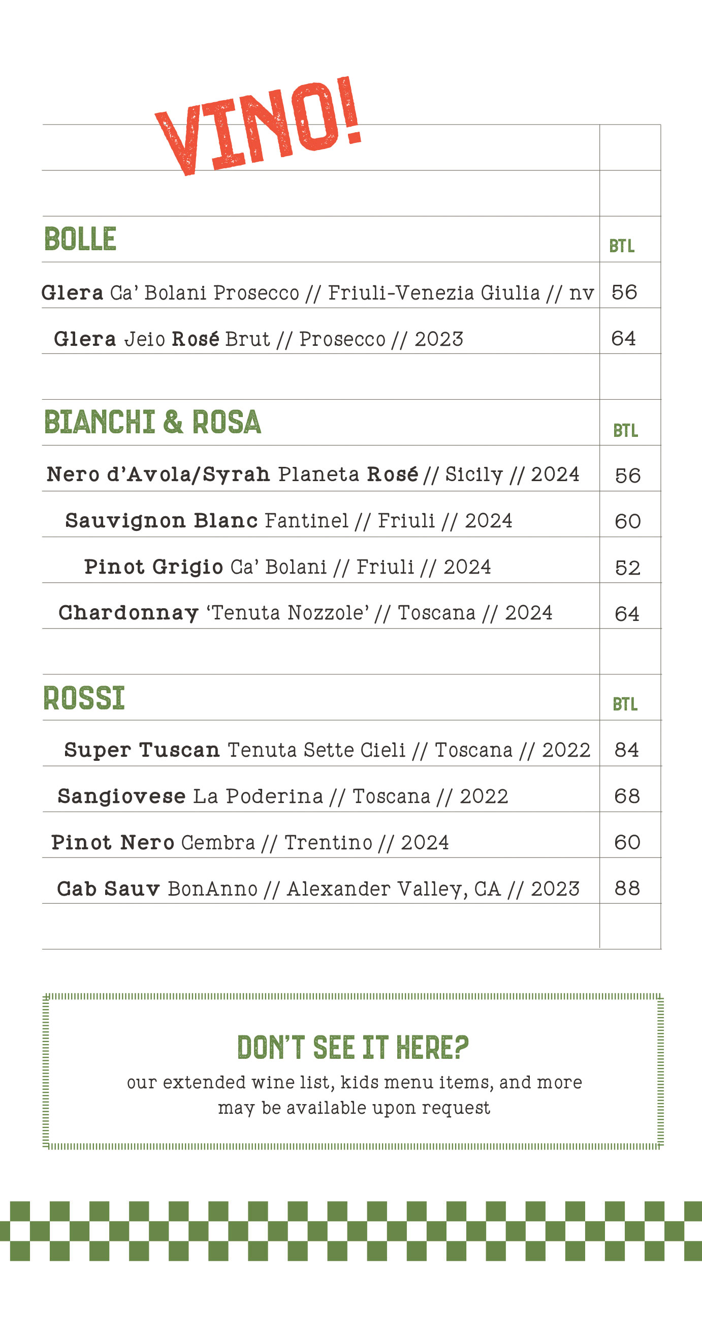 Catering Menu Panel 5
