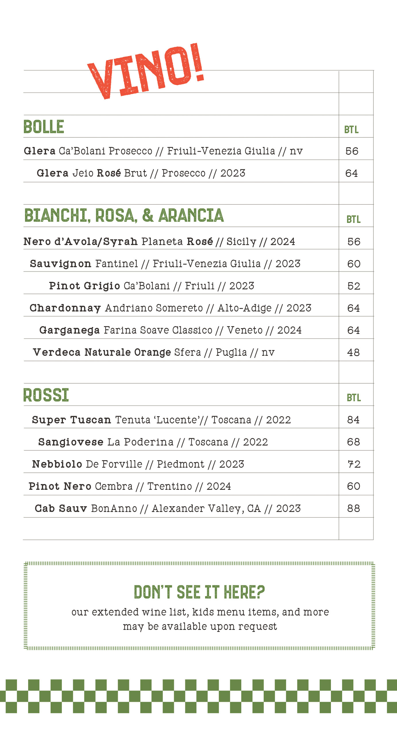 Catering Menu Panel 5